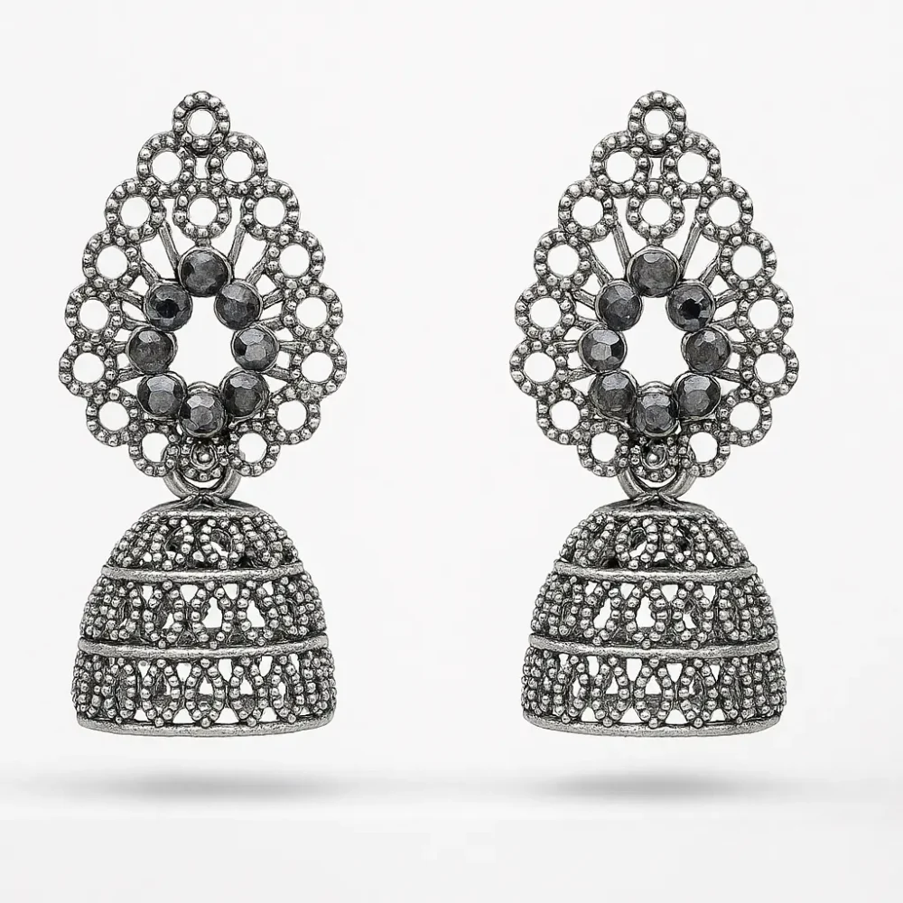 Aarohi Oxidised Jhumkas