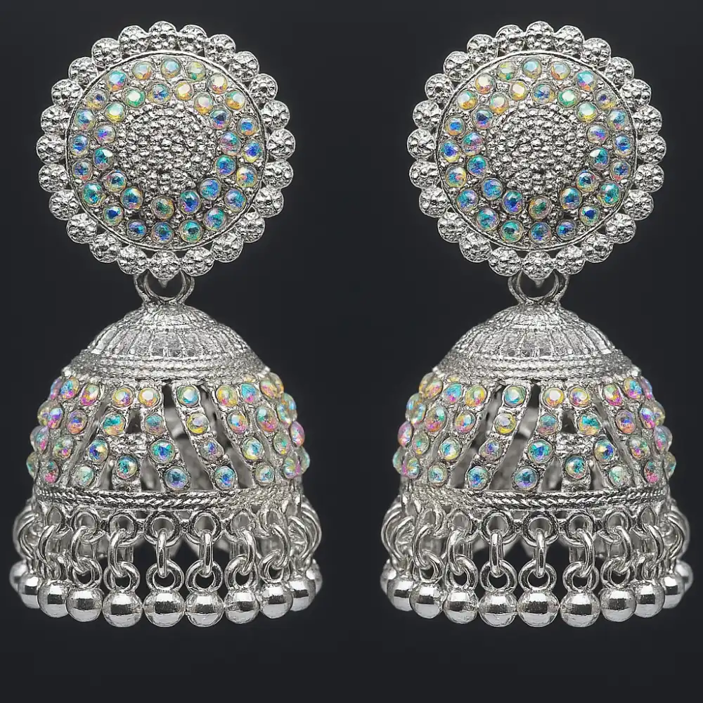 Ziya Prism Jhumkas - Circular Top